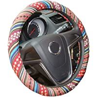 cubierta del volante Fundas Para Volante Automotriz anti Deslizamiento y Absorción De Sudor (B)